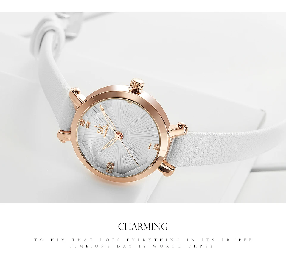 couro feminino relógio de quartzo reloj mujer