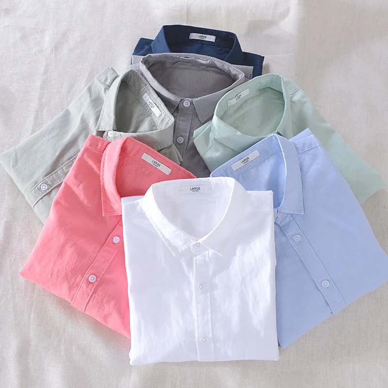 SCYE,FINX COTTON OXFORD GRANDAD COLLAR SHIRT． | andPheb