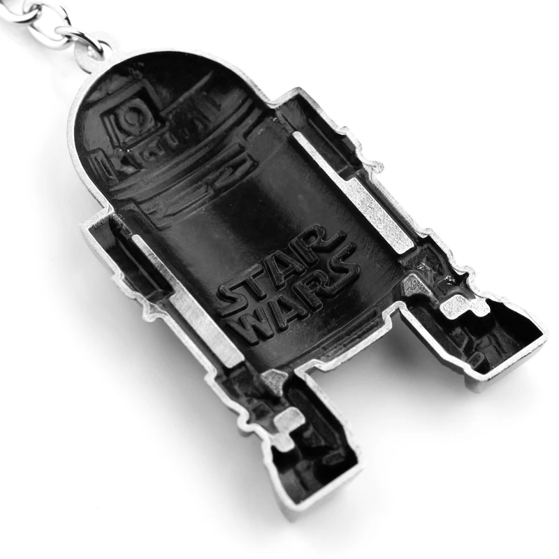 Star Wars Llavero de calidad superior el despertar de la fuerza-Llavero de aleación de R2 D 2 Robot Anime de dibujos animados de colección Llavero Chaveiro Star Wars Llavero de calidad superior el despertar de la fuerza-Llavero de aleación de R2 D 2 Robot Anime de dibujos animados de colección Llavero Chaveiro
