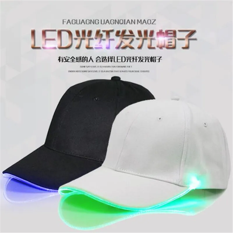 100p Uni Usb Recharge Led Glow Colorful Baseball Hat Light 25