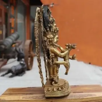 

Tibet Buddhist Copper Bronze Phurpa Vajrakilaya Dorje Phurba Buddha Statue