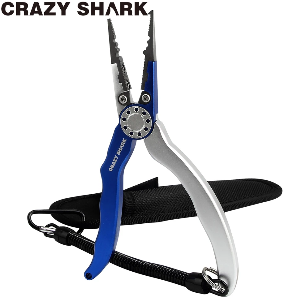 

CrazyShark Aluminium Fishing Pliers Split Ring Cutters Fishing Scissors Hook Remover Line Cutter Tools Saltwater Fishing Gear