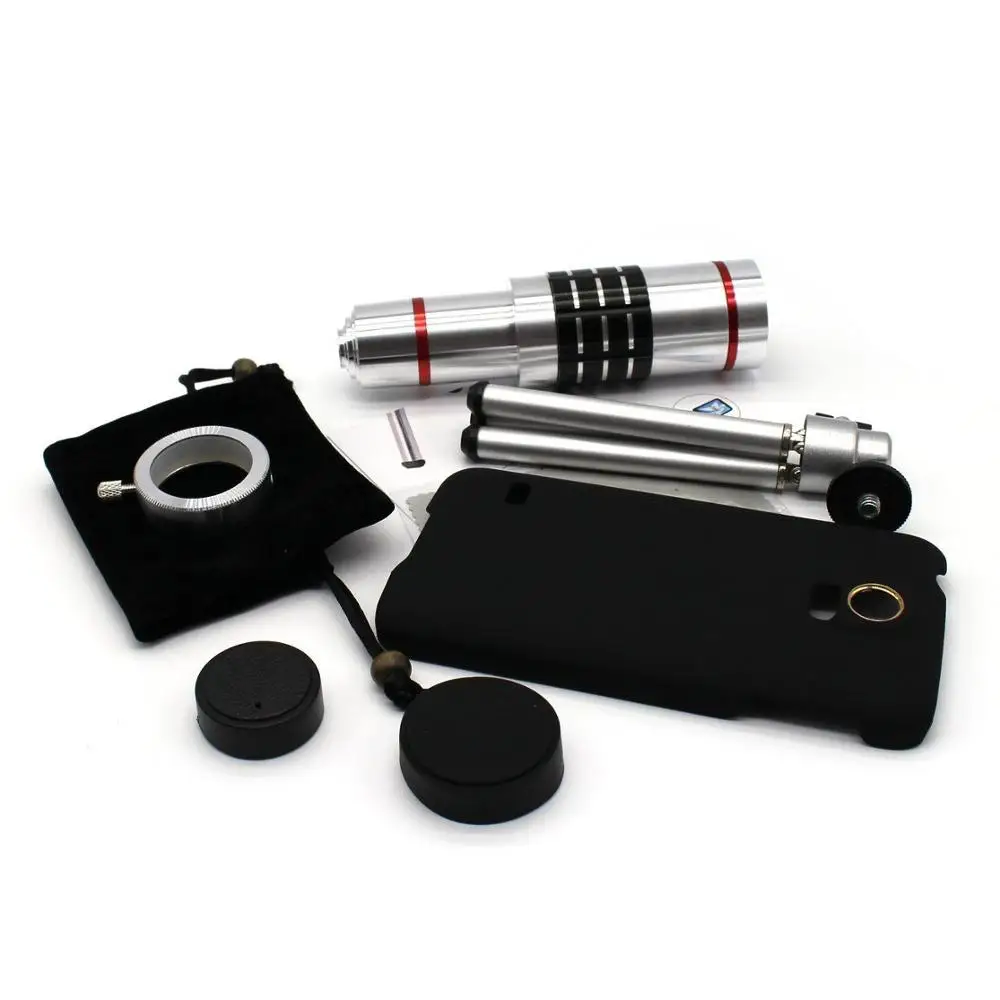 18X Optical Zoom Tripod Telescope Camera Telephoto Lente Lens+S5 Neo Cover Case For Samsung Galaxy S5 i9600/S 6 7 9 S8 Edge Plus
