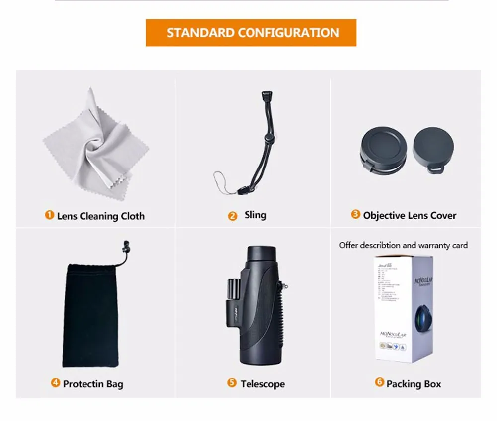 JouFou CharmShadow 12X50 Monocular High definition Fleld of view high waterproof performance BAK4 Prism Mini Monocular Telescope (11)