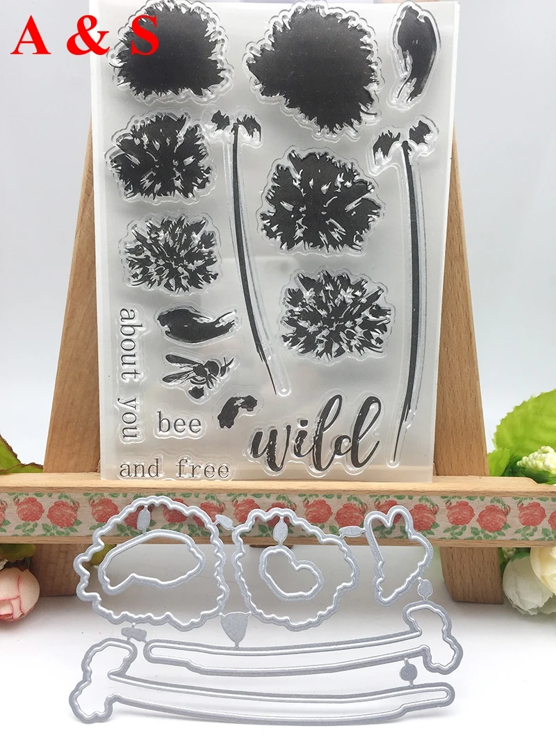Z04 CLEAR STAMPS cutting dies Flower Wild Scrapbook Card album paper