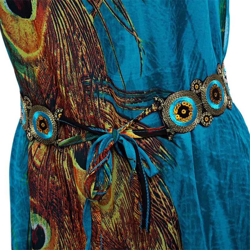 Kostlich Elegant Print Women Summer Dress Chiffon Sleeveless Swing Women Maxi Dress 2017 Tunic Evening Party Dresses Sundress (6)