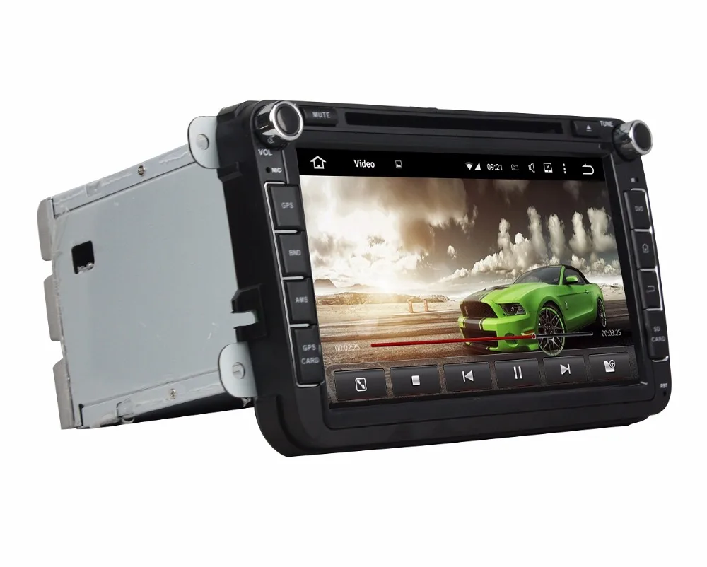 Best 4GB RAM Octa Core 2 din 8" Android 9.0 Car DVD Player for VW Volkswagen Passat Tiguan Touran Caddy Skoda Seat CC POLO Jetta Golf 7