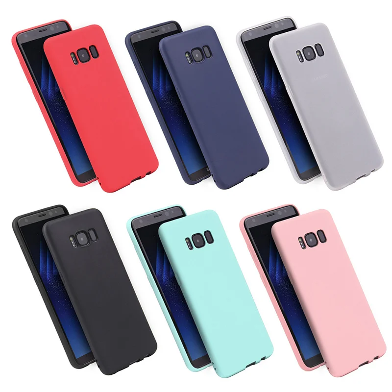 Case for samsung note 9 case for Samsung S8 S9 Note8 Case Soft TPU Silicone Frosted Matte Multi Color Cover Fashion Stylish Case