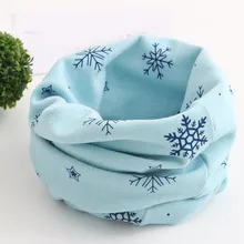 Рождественский шарф для маленьких детей, шарф со снежинками, стеганый хлопковый шарф с круглым вырезом, теплый зимний воротник унисекс