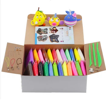 

24 Colors DIY Polymer Modelling with Tools Children Soft Polymer Clay Modelling Tool Kit Educational Toys for Kids Dropshipping