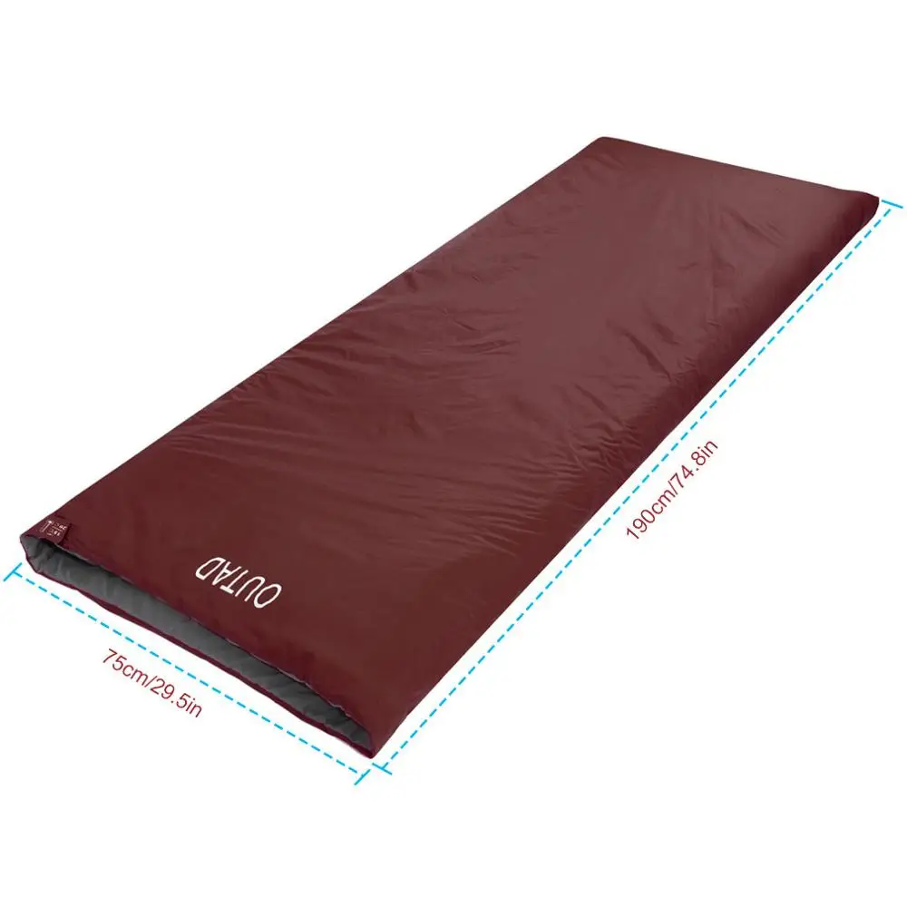 OUTAD Multifuntion мини водостойкий дышащий ультра-легкий конверт спальные мешки 320D для кемпинга путешествия пешего туризма - Цвет: Red Wine Color