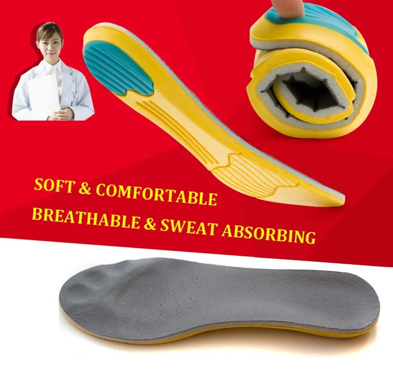 2nd Generation Hiking Sports Athletic PU Insoles Breathable Sweat Absorbing Soft Foot Comfort Polyurethane Anti-Shock Shoe Pads (7)