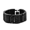 Men Women Hip hop Wide I Square Cross Shape Rhinestone Bracelet Bangle Bling Imitation Stone Chains Link Wristbands Fine Jewelry 4