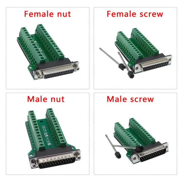 Db25 D-SUBピン端子信号モジュールpcbアダプターボードrs232