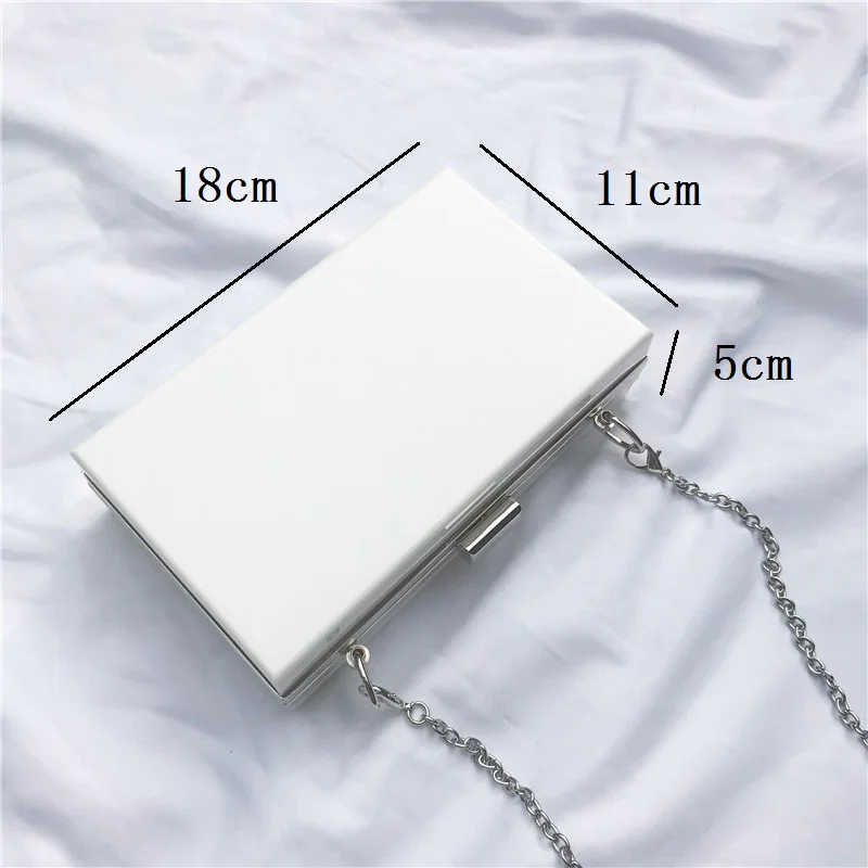 Transparent Women Clutch Bags Acrylic Clutches Purses Girls Evening Bags Wedding Clutches Chain Ladies Shoulder Bag Bolsa Female