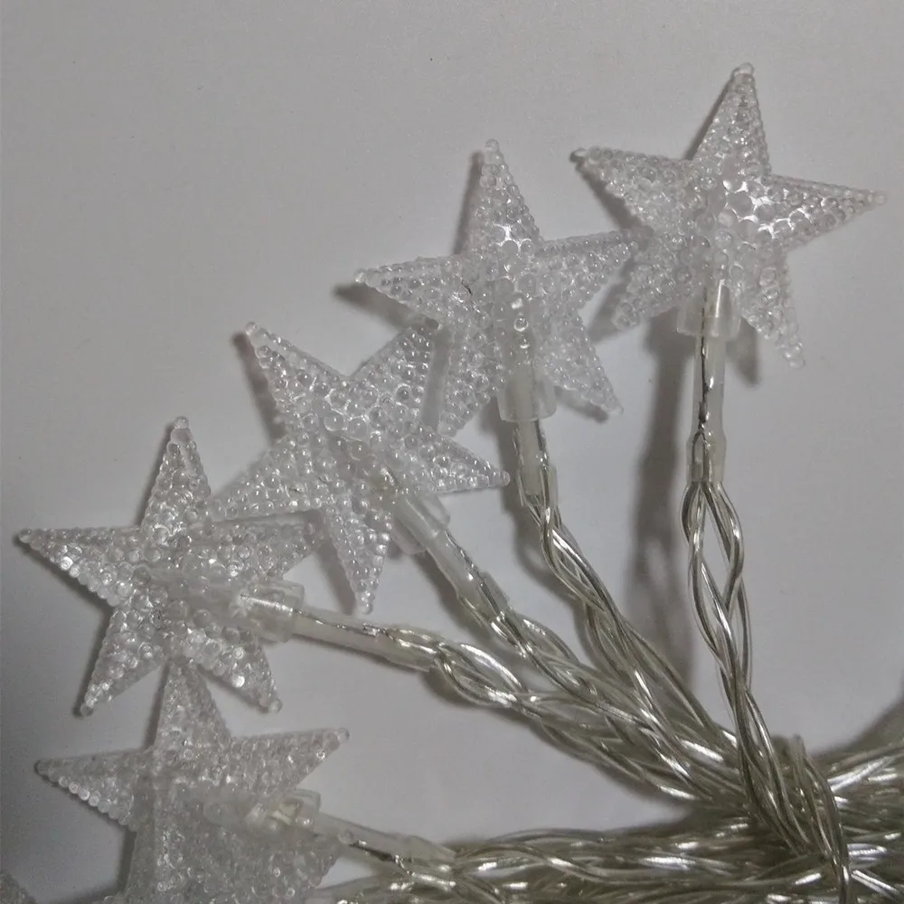Christmas star lights LED Party Fairy Lights Five-pointed Star LED string lights for Wedding Xmas Party Outdoor Indoor use 1-1