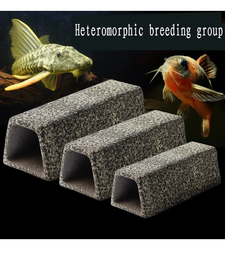 

Aquarium purple sand pottery jar shrimp house Heteromorphic breeding pot Hiding Decorating Water filtering Fish rest ceramic pot