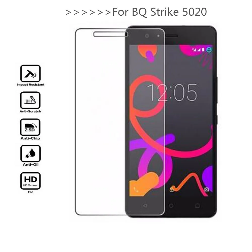 Закаленное стекло для BQ Strike 5020 2 шт. защита экрана 9H 2.5D защитная пленка телефона |