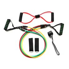 Костюм из 10 предметов, Йога, фитнес, эластичный пояс, тренировочная трубка, скорость, эластичная лента, спортивный набор тренажеров