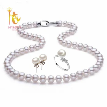 

[ZHIXI] Pearl Jewelry Sets,8-9mm,Near Round Natural Freshwater Pearl Sets,925 Sterling Silver,[PJXL7080005]