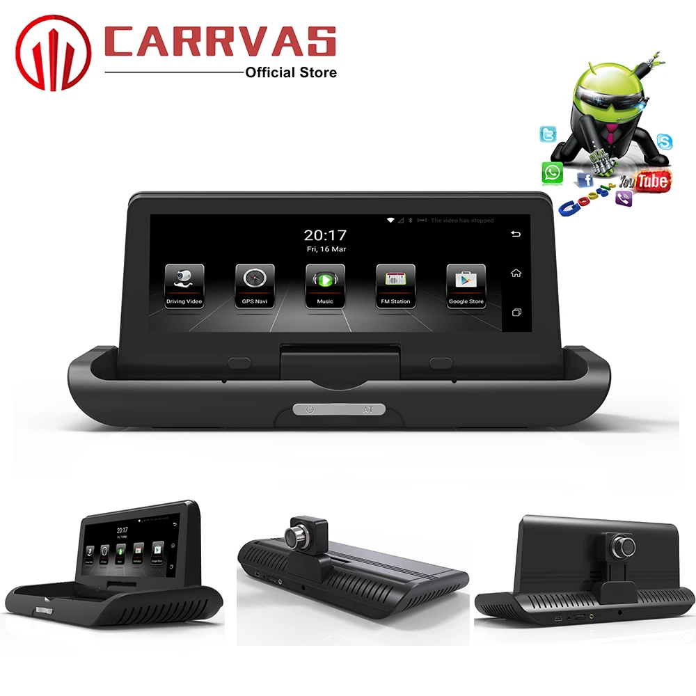 CARRVAS gps DVR для автомобиля 7,84 дюймов Android 5,0 DVR навигатор с 4G сети автомобильные плееры Bluetooth G-SENSOR HD экран gps плеер