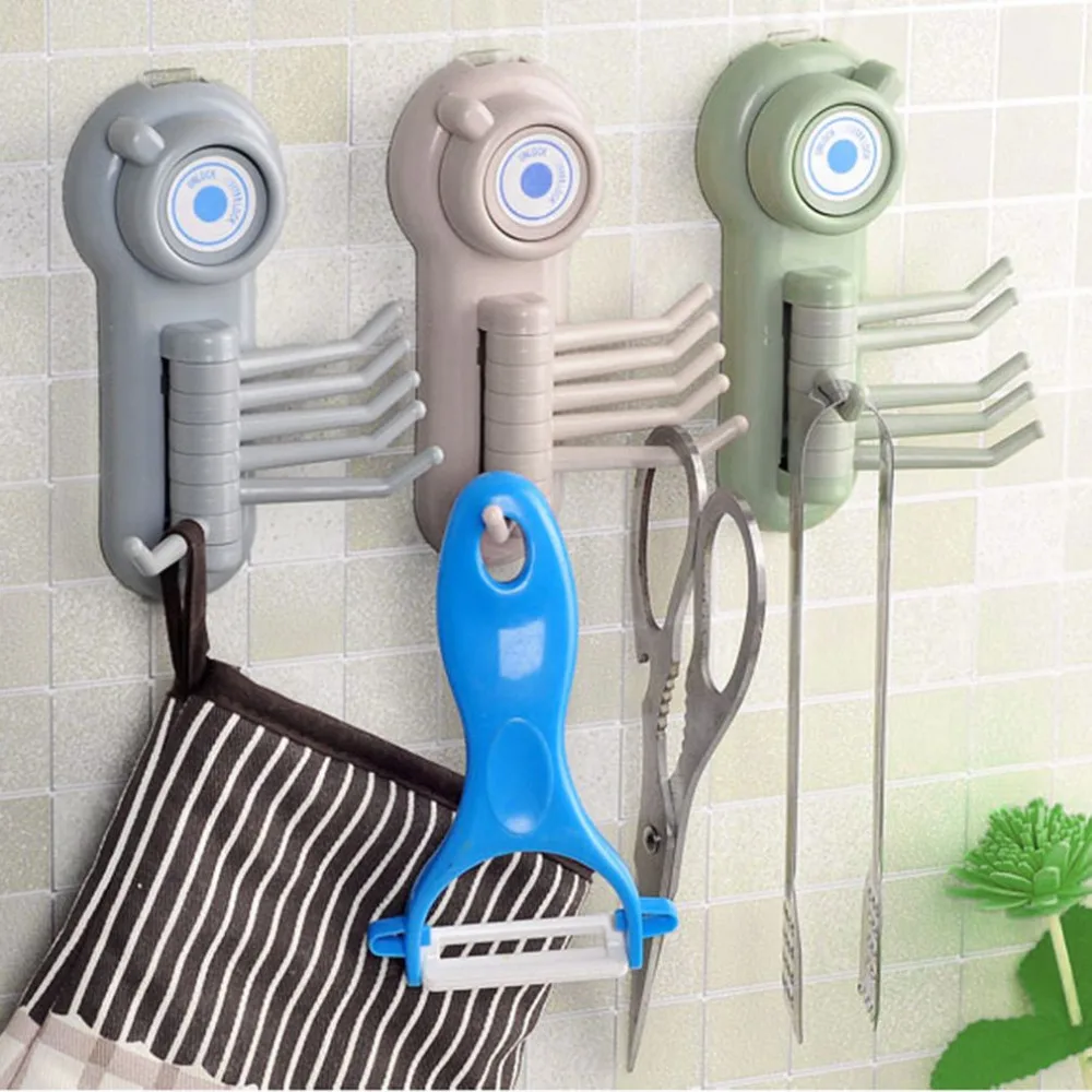 Multifunctional Strong Vacuum Wall sucker Bathroom Six Claws Hook