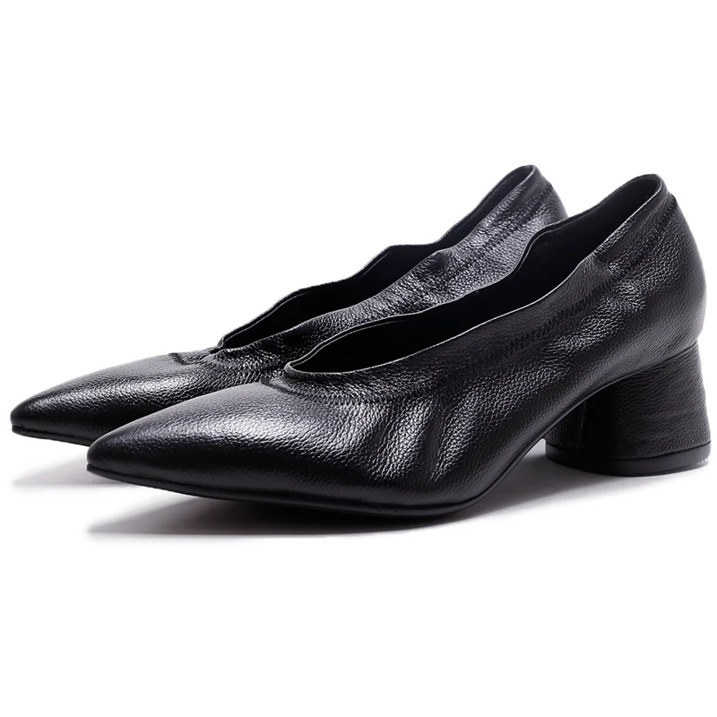 ANMAIRON Genuine Leather Pointed Toe Women Shoes High Heel Zapatos Mujer Tacon Women Pumps Size 34-40 LY359 ANMAIRON Genuine Leather Pointed Toe Women Shoes High Heel Zapatos Mujer Tacon Women Pumps Size 34-40 LY359