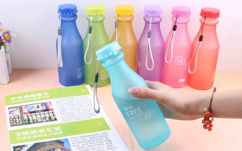 BAP бесплатно небьющаяся пищевая Сода 550 мл матовое бутылки для воды герметичные пластиковые бутылки снаружи кемпинга Езда на велосипеде спортивный инструмент