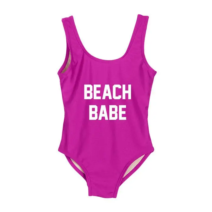 Beach Babe one piece suit bodysuit swimwear beachwear monokini rompers