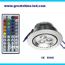 Китай сделал высокой мощности ИК-пульт RGB 3x1 Вт светодиодный потолочный светильник используется для танцев залах и музыка залы