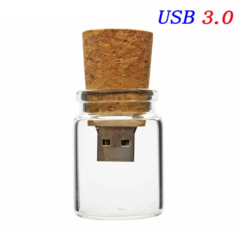 JASTER USB 3,0 пройти H2test Дрифтинг Бутылка usb флэш-накопитель стеклянная ручка привода 4 ГБ 8 ГБ 16 ГБ 32 ГБ бутылка желаний, свадебный подарок - Цвет: White
