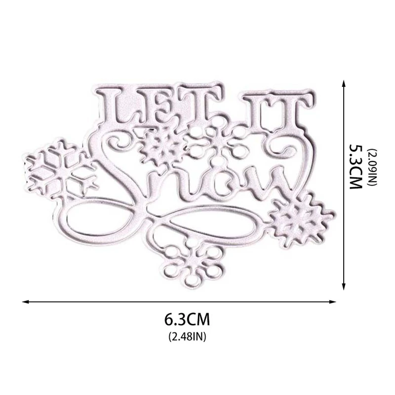 Let it snow Christmas Снежинка металлическая режущая форма нож пуансон для DIY