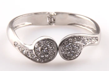 

Alloy Crystal Earplug Cuff for Women Charm Bracelet Bangle Vintage Jewelry