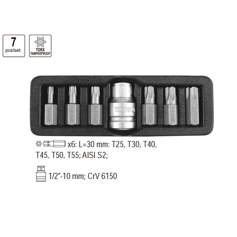 Spline Torx Hexagon RIBE Bit Chave de