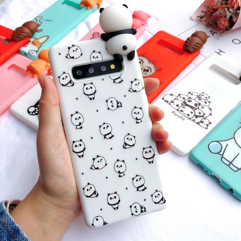 S8 S9 S10 плюс чехол Etui samsung Galaxy S10 S10E чехол 3D Kawaii силиконовый чехол для Coque samsung S8 S9 S10 плюс S7 Edge чехол - Цвет: 3