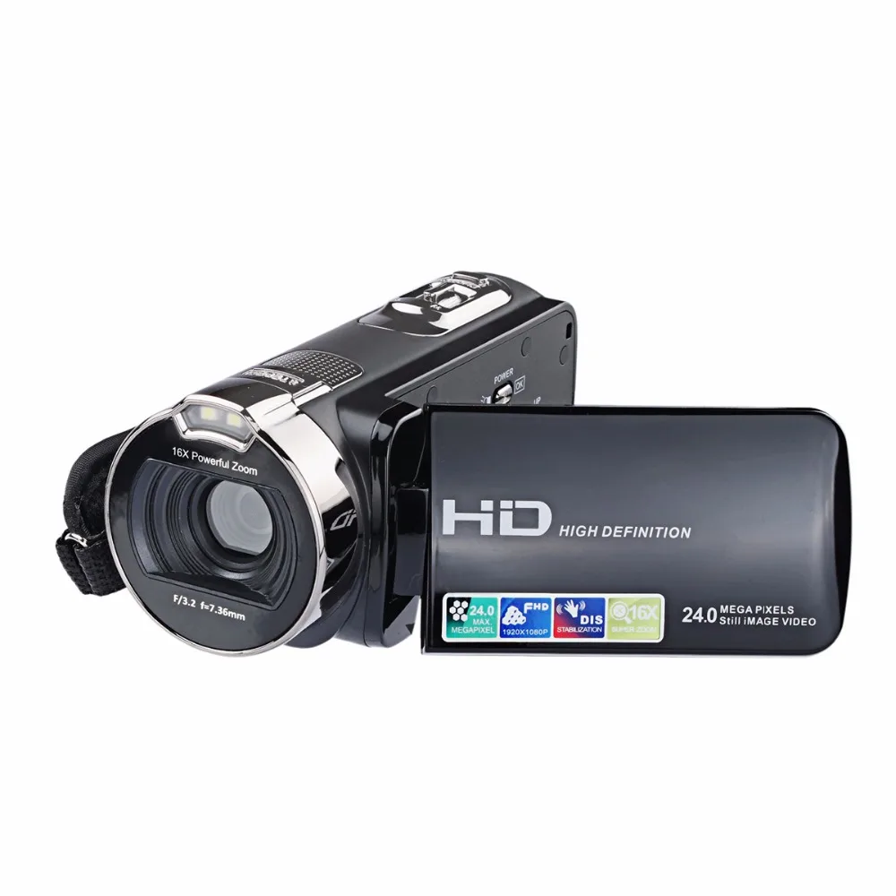 JRGK HDV 312P 2,7 дюймов 24,5 МП цифровая камера 1080P 16x зум DV видеокамера поворот экран Камера fotografica filmadora