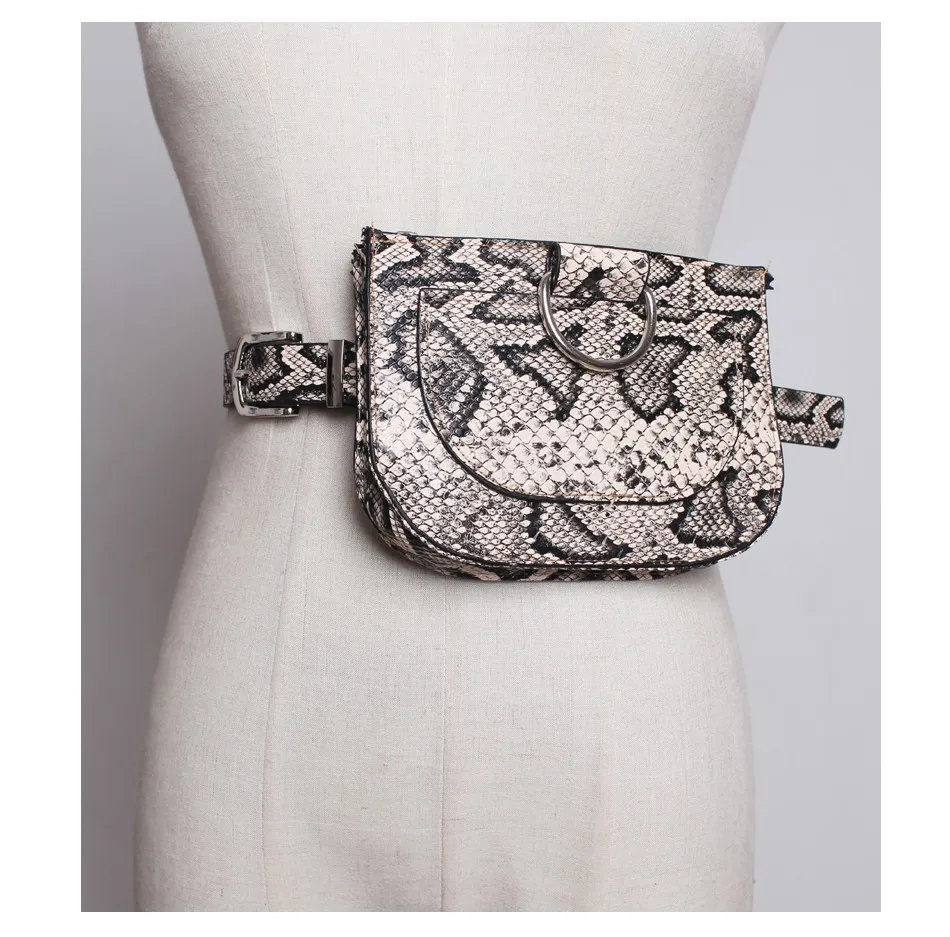 Herald новые модные Винтаж серпантин из искусственной кожи Для женщин поясная качество женский поясная сумка змеиной кожи пояс сумка для