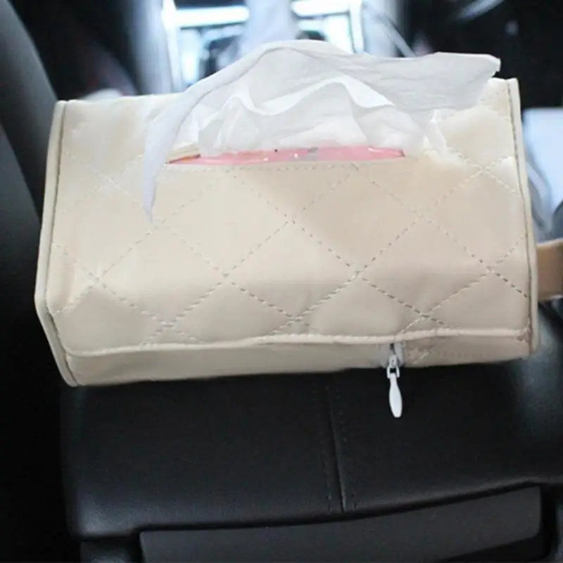 Коробка для салфеток из искусственной кожи для автомобиля, держатель для салфеток, универсальный держатель для салфеток, аксессуары для салона автомобиля