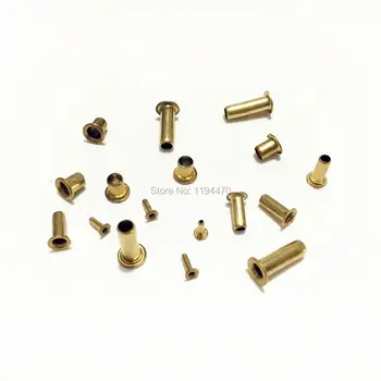 

100/200pcs M0.9 M1.3 M1.5 M1.7 Brass Garment Eyelets Rivet Nut Through Hole Rivets Embellishment Hollow Hole Grommet