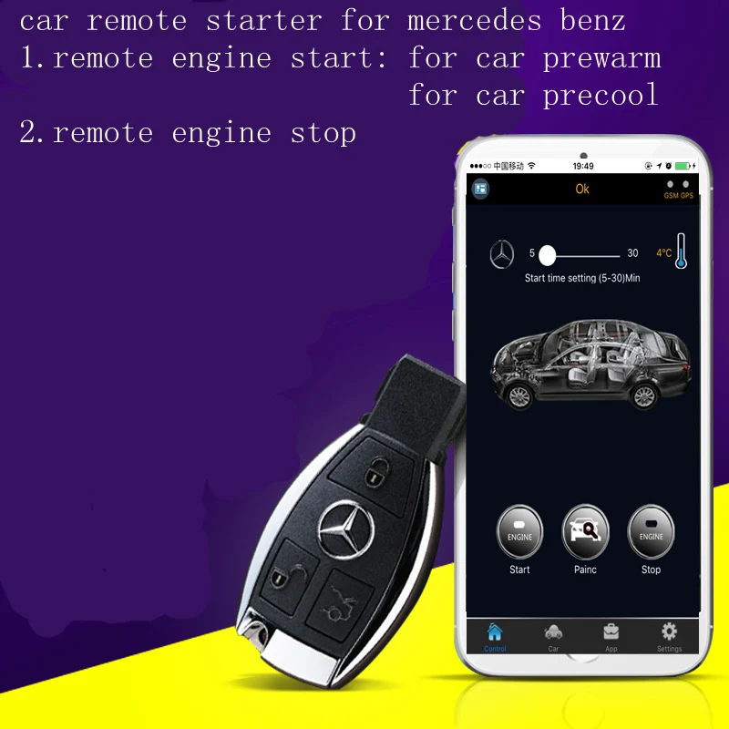 PLUSOBD GSM gps Онлайн слежение Автосигнализация смартфон управление для Mercedes Benz класс W176 B класс W246 дистанционное управление двигателем