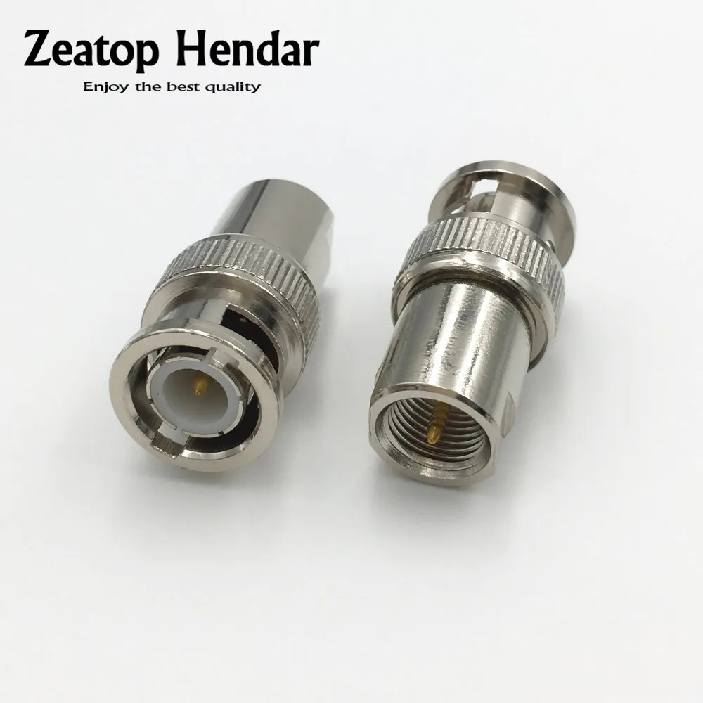 100Pcs Brass FME Male Jack to BNC Male Plug Jack Radio RF Coax Coaxial Adapter Connector