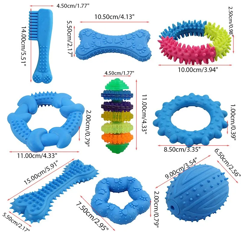 1 шт милый резиновый устойчивый укус чистые зубы Жевательная обучающая игрушка для домашних животных собака кошка щенок случайный цвет-Y102