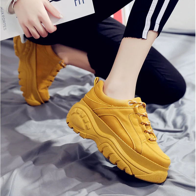 Женские кроссовки на платформе basket femme повседневные белые 4 5 см весна 2019|Туфли| |