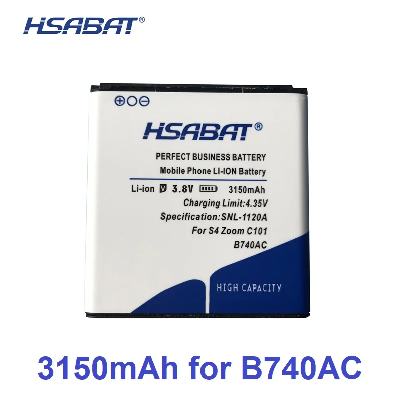 

100% Original HSABAT 3150mAh Battery for Samsung Galaxy S4 Zoom SM-C1010 C105 NX3000 B740AE B740AC I939D S4zoom C1010