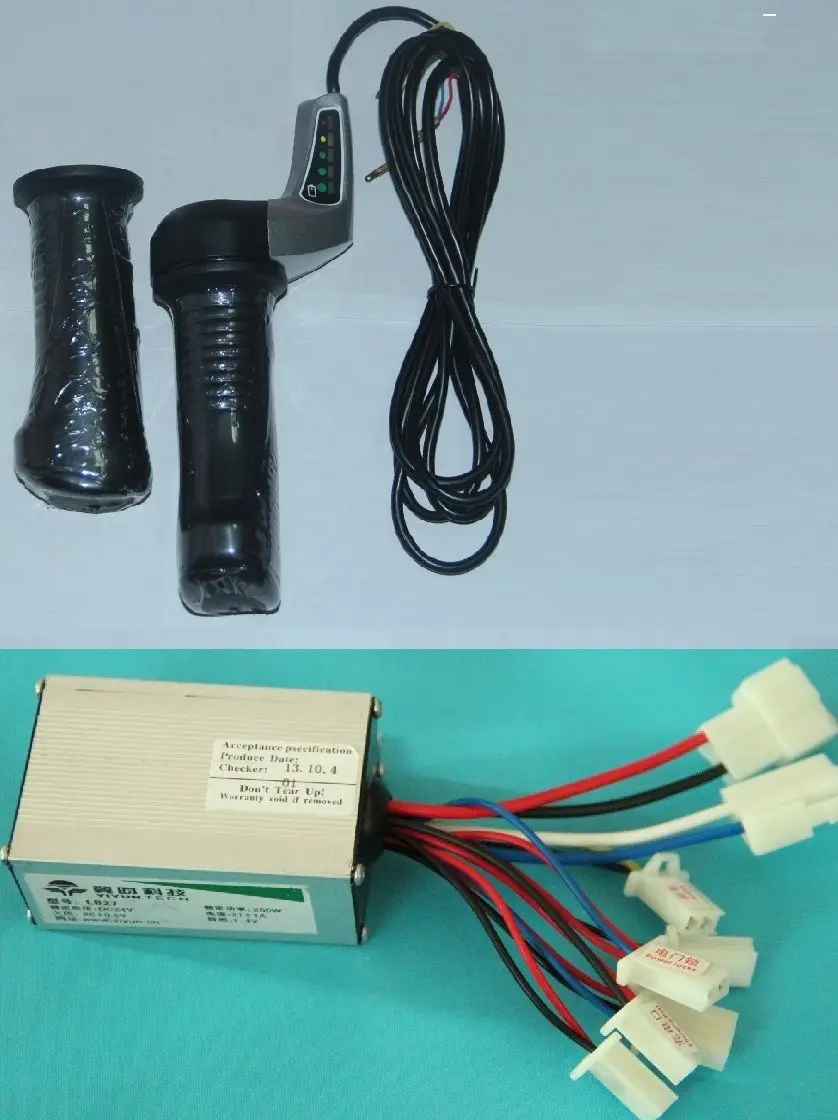 

24V 250W DC Motor Brushed Controller Speed control box +Throttle twist grip Wuxing for Electric Scooter bike