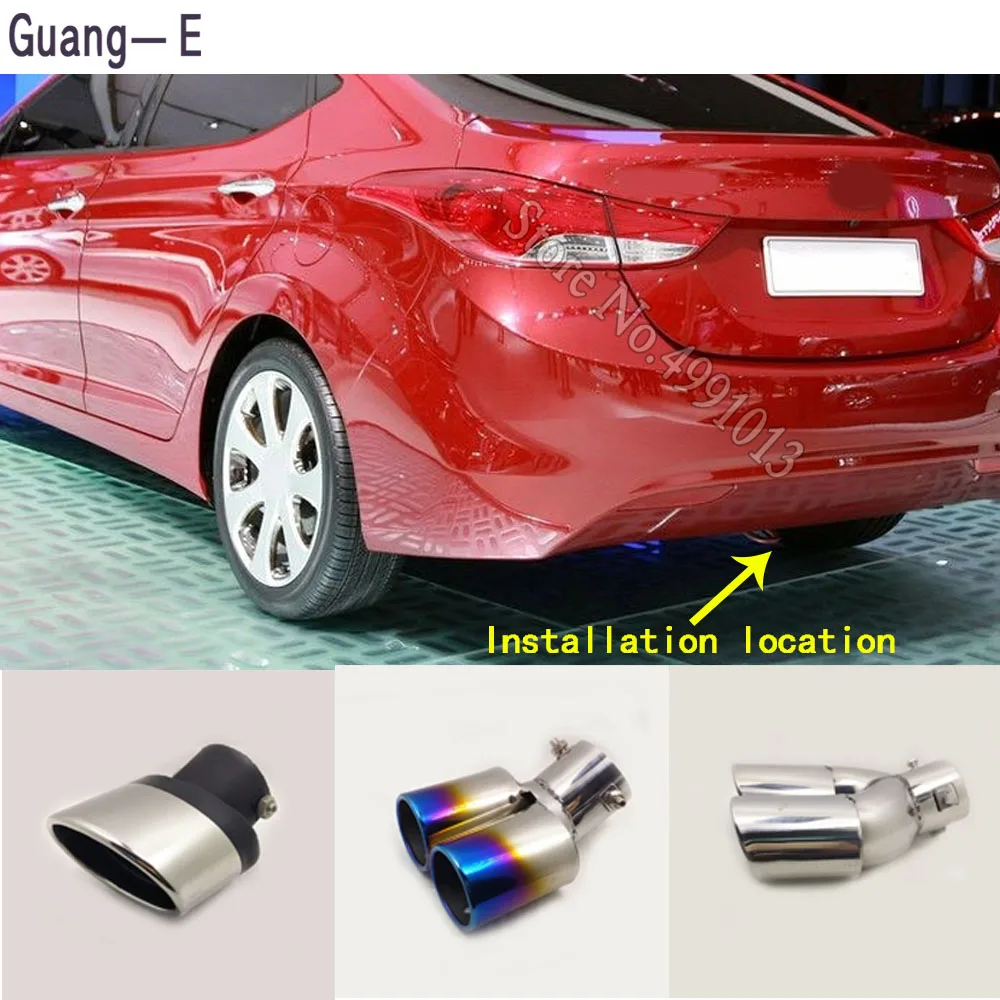 Наклейки на автомобиль для Hyundai Avante 2011-2015 накладка глушитель наружная заднюю