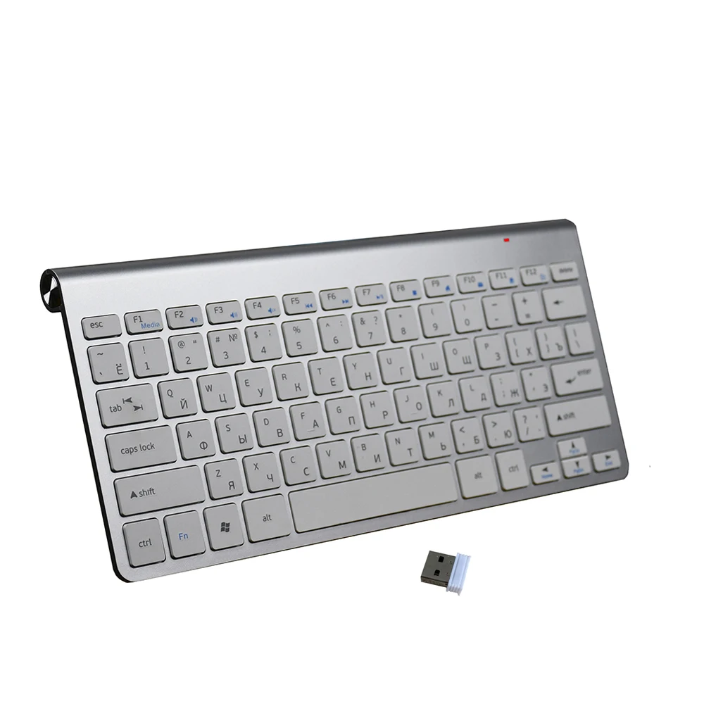 Zienstar русская тонкая беспроводная клавиатура 2 4G мышь Combo для MACBOOK ноутбука ТВ