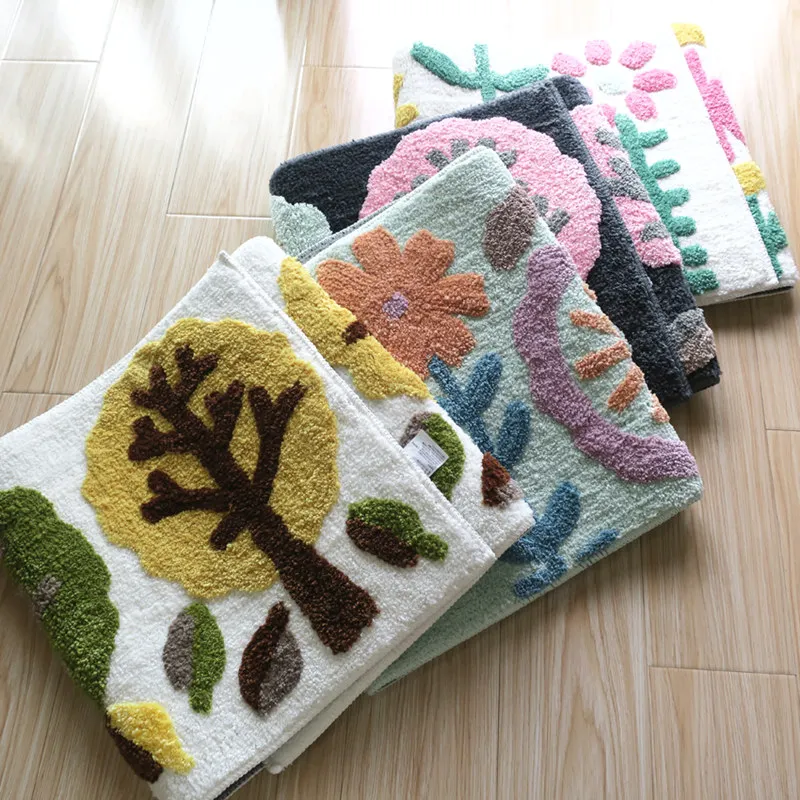 Pastoral Style Door Mattress Foot Pad Mat Bedside Carpet Kids Room Balcony Kitchen Rugs Large Size Floor Carpet For Home Decor Pastoral Style Door Mattress Foot Pad Mat Bedside Carpet Kids Room Balcony Kitchen Rugs Large Size Floor Carpet For Home Decor