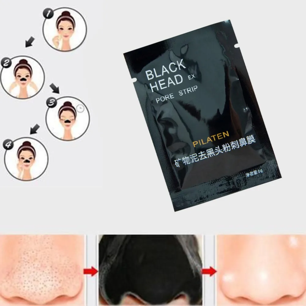 Face Care Nose Pore Mineral Mud Membranes Clay Mask Strips Cleaner Nose