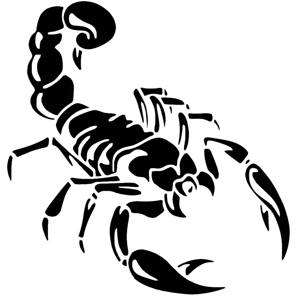 Car Styling Stickers 3D Cute Scorpion Motorcycle Car Stickers Funny Car Stickers For W VW Audi Ford Toyota  (2)